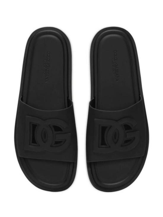 26FW 돌체앤가바나 러버 비치웨어 슬리퍼 CS2215AN99480999 BLACK - DOLCE & GABBANA
