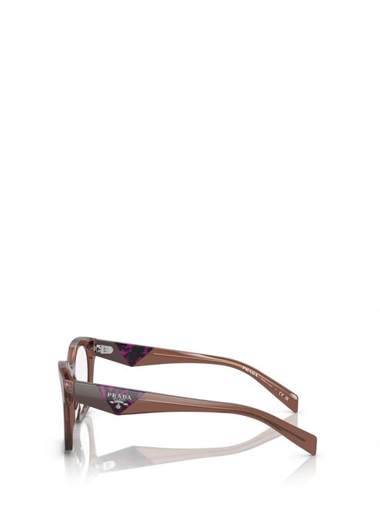 25FW 프라다 안경 PR A05V 17O1O1 TRANSPARENT BROWN - PRADA