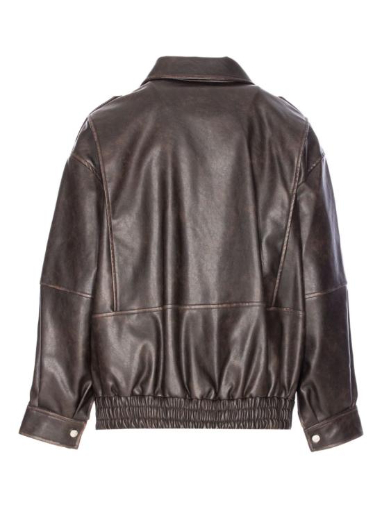 25FW LIU JO WHITE2 가죽 자켓 MF5097 E1051X0558 Brown - OTHER BRANDS