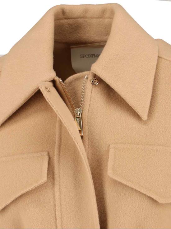 25FW 스포트막스 CANTORE 칸토레 벨티드 울 자켓  2522086031600 001 Beige - SPORTMAX