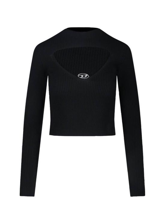 25FW 디젤 M-올리나 립드 울 점퍼 A18904 0PLBF 9XX Black