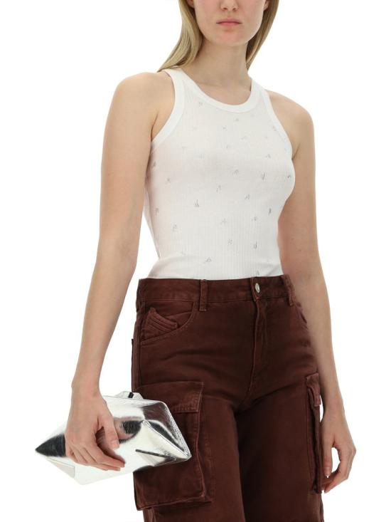 24FW 디 아티코 민소매 티셔츠 247WCT276 J051L480 WHITE - THE ATTICO