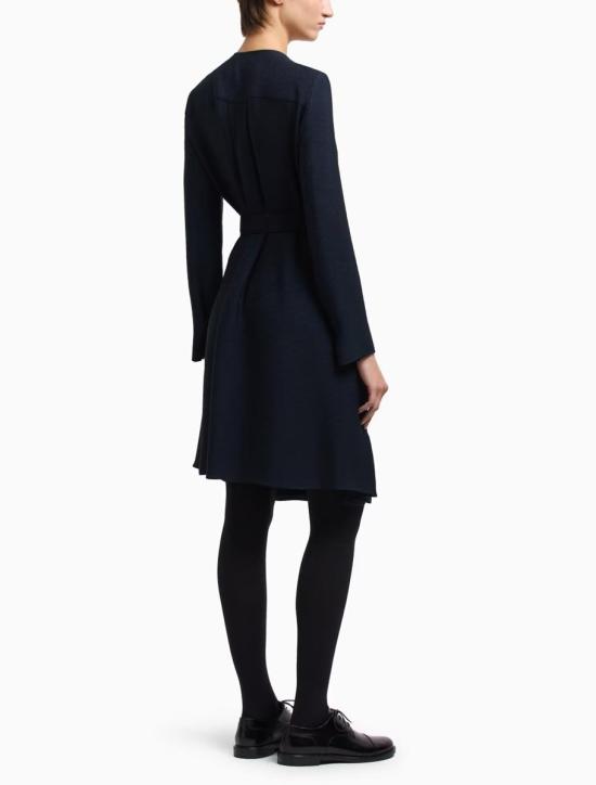 25FW 엠포리오 아르마니 미디 원피스 EW002310TE15812FB212 BLUE - EMPORIO ARMANI