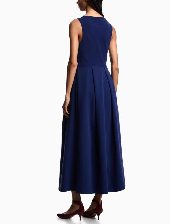 25FW 엠포리오 아르마니 롱 원피스 EW002719AF10206UB105 BLUE - EMPORIO ARMANI