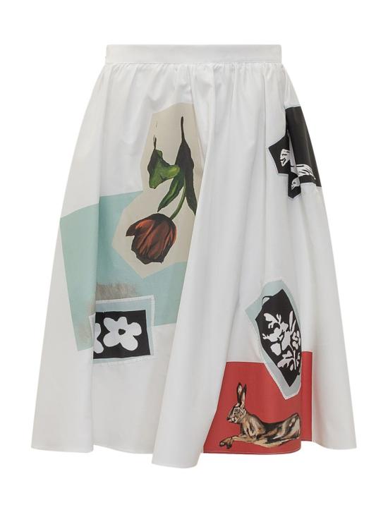 25FW 마르니 미디 스커트 GOMA0775SXUSCY29 00W01 MULTICOLOR