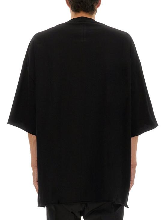 25FW 릭 오웬스 반팔 티셔츠 RU02E1283 JAES209 Black - RICK OWENS