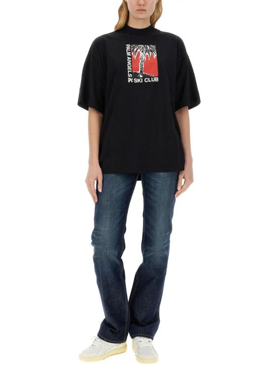  팜앤젤스 반팔 티셔츠 PWAA017 R24JER0021001 Black - PALM ANGELS