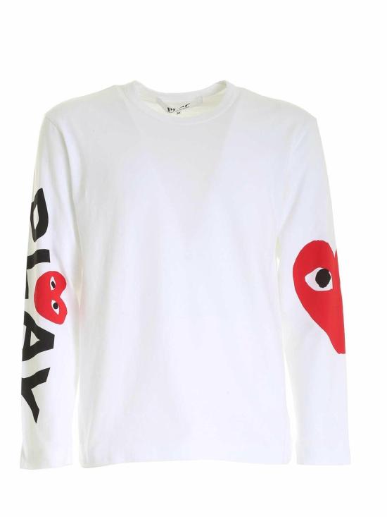  꼼데가르송 긴팔 티셔츠 AZT2580511 White