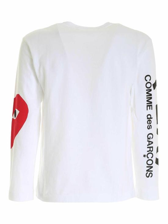  꼼데가르송 긴팔 티셔츠 AZT2580511 White - COMME DES GARCONS