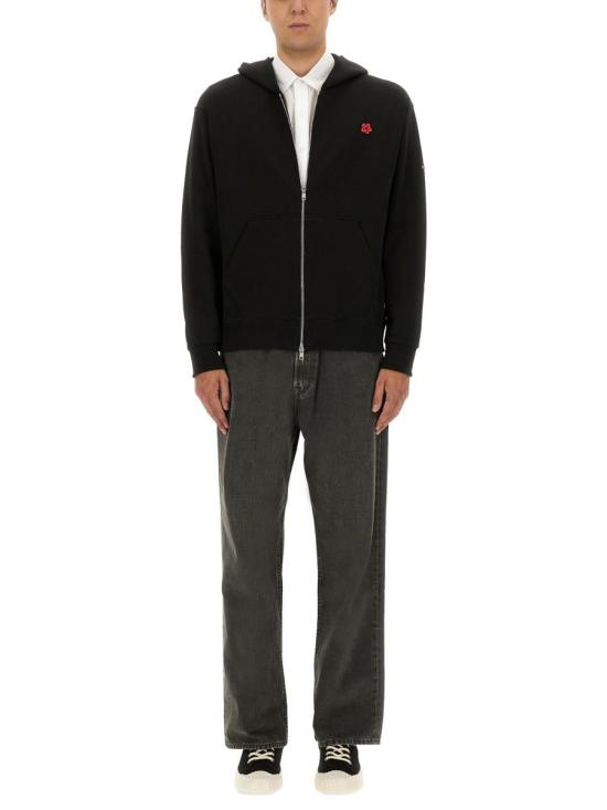 25FW 겐조 집업 니트 FE65SW2254MF 99J Black - KENZO