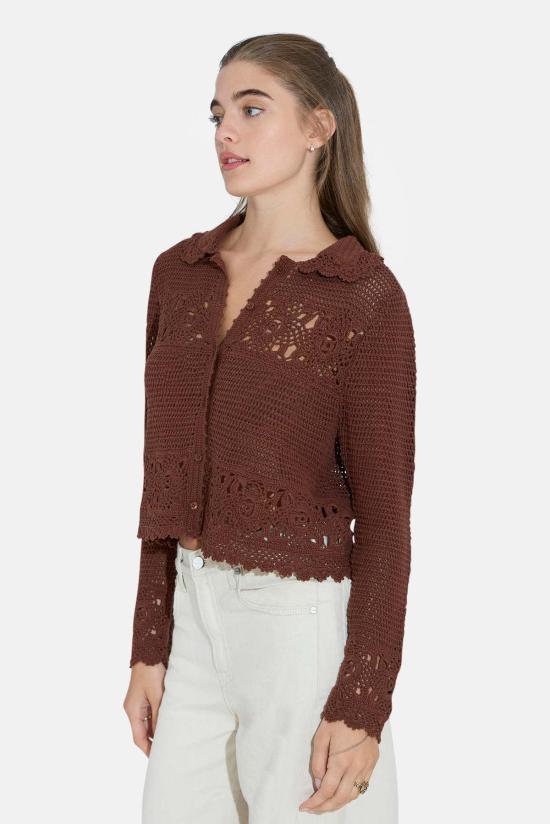  더 타일 클럽 가디건 타일 클럽 펠리시티 크로셰 카디건 - THE TILE CLUB