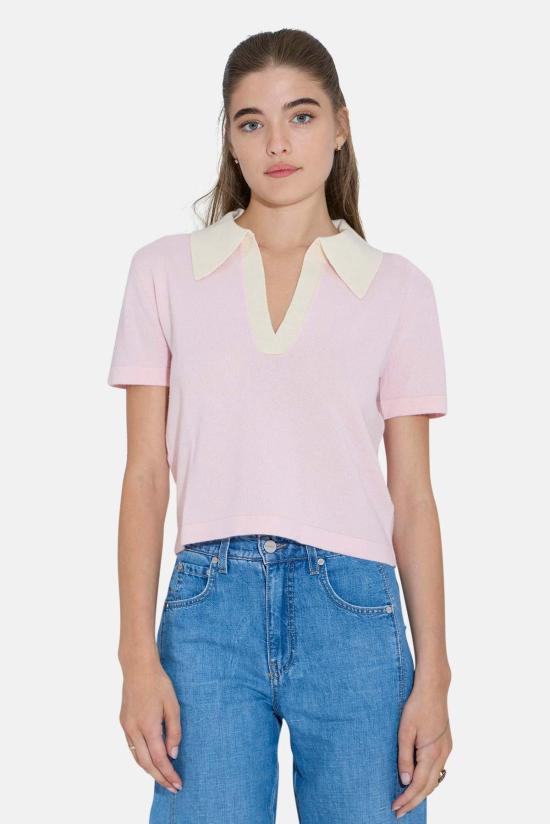  더 타일 클럽 반팔 티셔츠 타일 클럽 테이트 캐시미어 콘트라스트 폴로