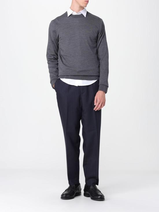 25FW 골든구스 라운드넥 스웨터 GMP00947P00066560304 Charcoal - GOLDEN GOOSE