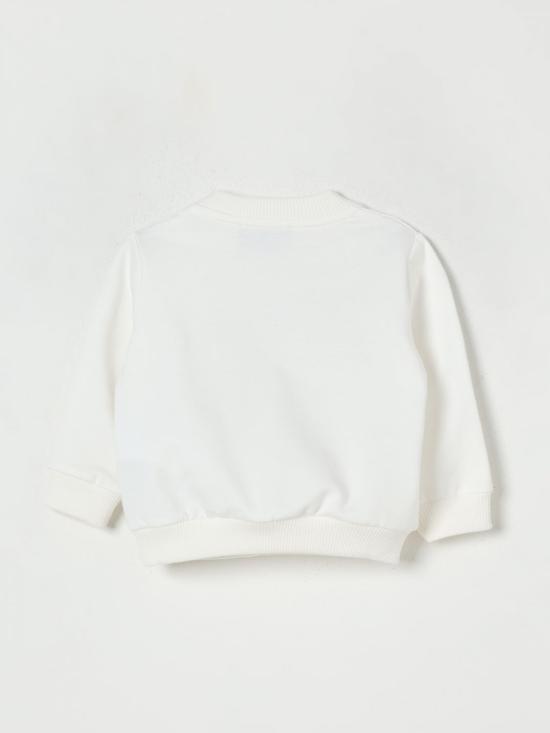 25FW [키즈] 모스키노 풀오버 MNF060LCA40 10063 Yellow Cream - MOSCHINO