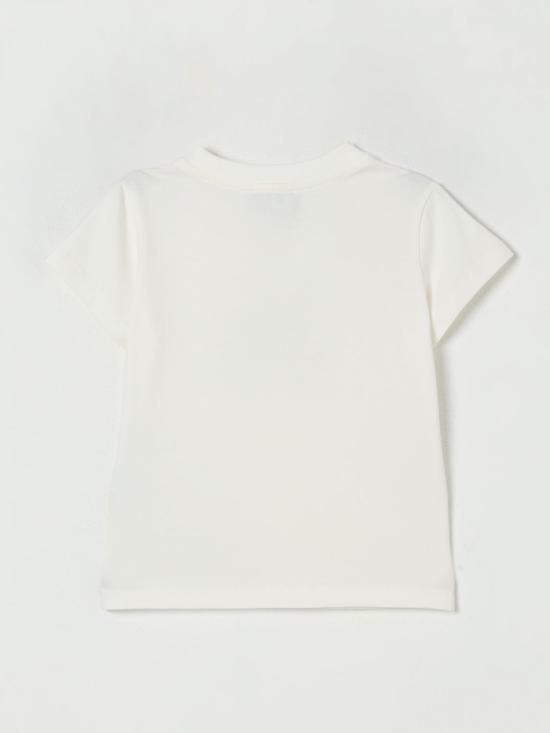 25FW [키즈] 모스키노 티셔츠 HCM06KLBA11 10063 Yellow Cream - MOSCHINO