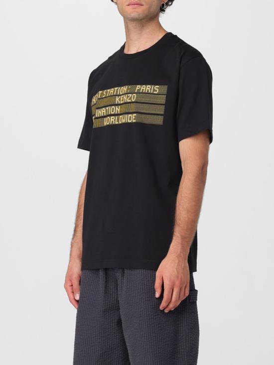 25FW 겐조 반팔 티셔츠 FF65TS2574SG 99J Black - KENZO