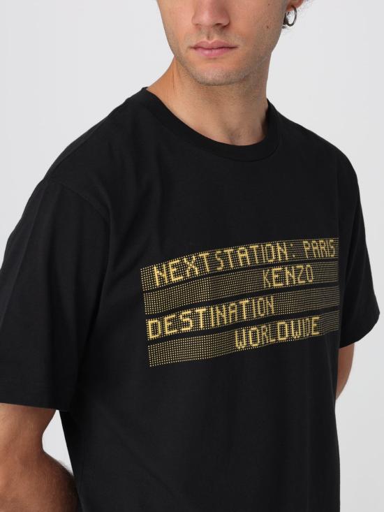 25FW 겐조 반팔 티셔츠 FF65TS2574SG 99J Black - KENZO