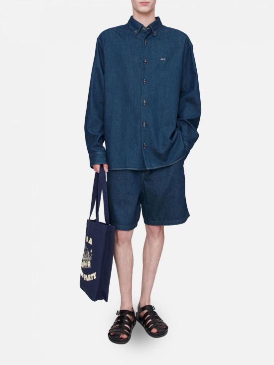 25FW 아페쎄 긴팔 셔츠 COHALH12586 IAI Blue - A.P.C.