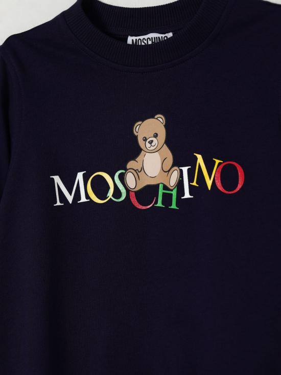 25FW [키즈] 모스키노 풀오버 HNF08VLCA60 40016 Blue - MOSCHINO