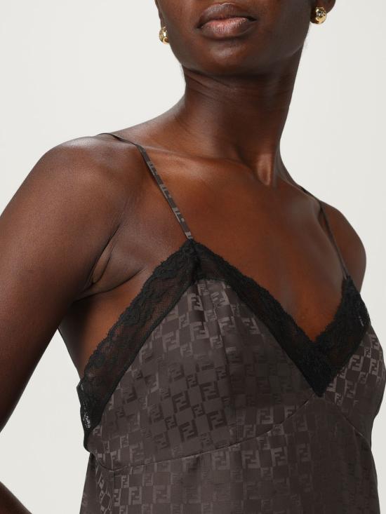 25FW 펜디 민소매 티셔츠 FS9753AUQG F1T6H Brown - FENDI