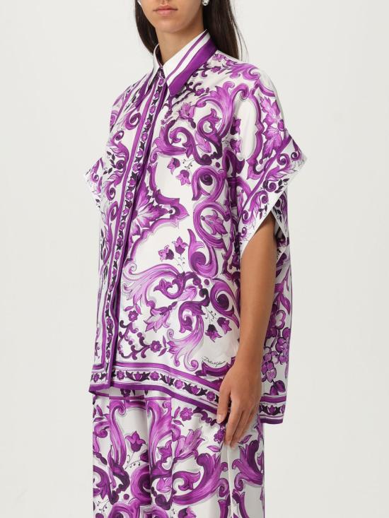 25FW 돌체앤가바나 블라우스 F5T52THI1TK IP3TN Violet - DOLCE & GABBANA