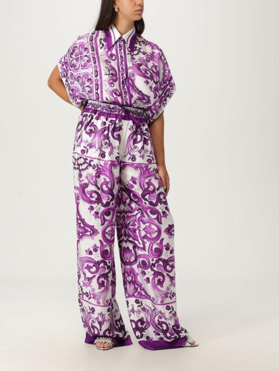 25FW 돌체앤가바나 블라우스 F5T52THI1TK IP3TN Violet - DOLCE & GABBANA