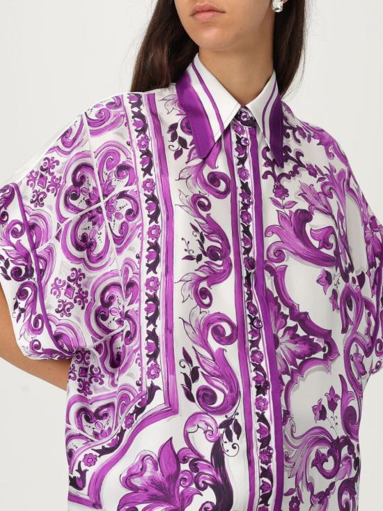 25FW 돌체앤가바나 블라우스 F5T52THI1TK IP3TN Violet - DOLCE & GABBANA