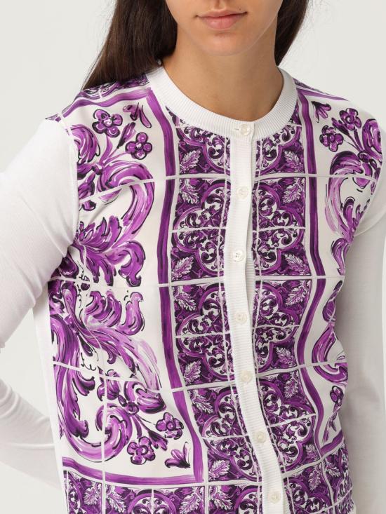 25FW 돌체앤가바나 가디건 FXV10TJBSJF H25DQ Violet - DOLCE & GABBANA