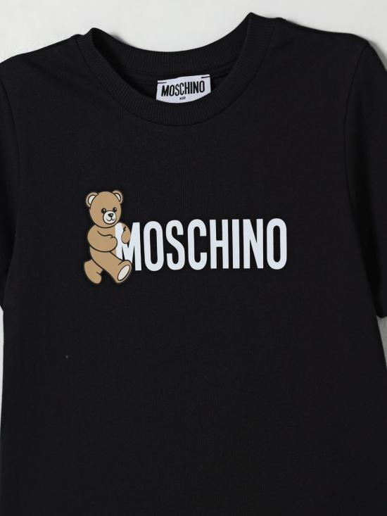 25FW [키즈] 모스키노 티셔츠 HPM058LAA34 60100 Black - MOSCHINO