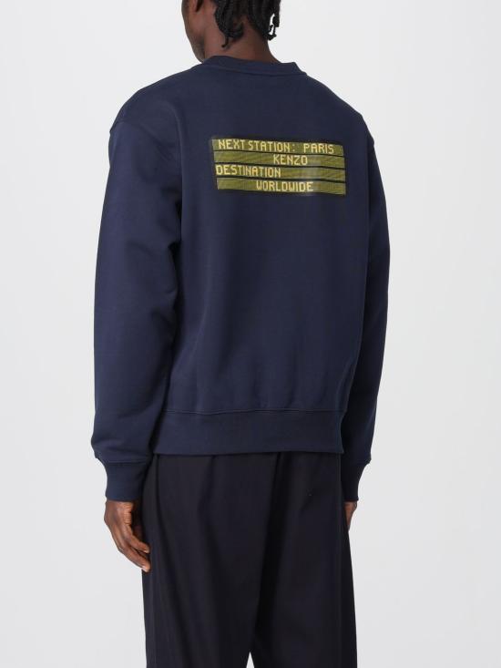 25FW 겐조 긴팔 티셔츠 FF65SW2564MC 79 Blue - KENZO