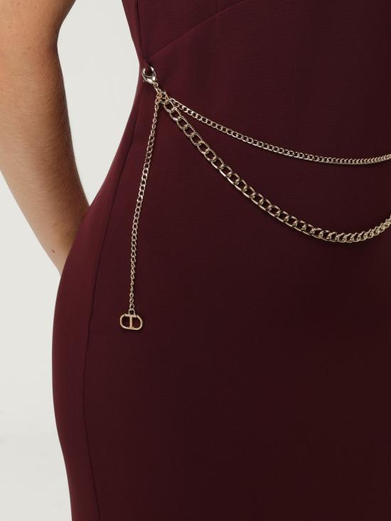 25FW 트윈셋 롱 원피스 252TP2300 05609 Burgundy - TWINSET