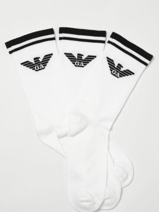 25FW 엠포리오 아르마니 양말 EM000554 AF18261 M0066 White - EMPORIO ARMANI