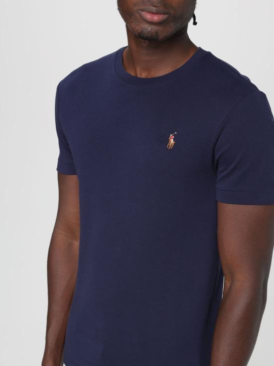 25FW 폴로 랄프로렌 포니 로고 자수 반팔티 710740727 003 Navy - POLO RALPH LAUREN