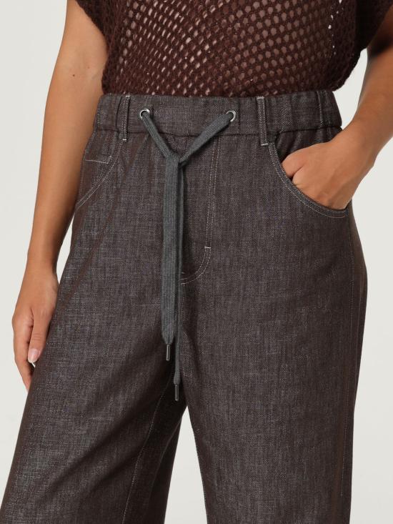 25FW 브루넬로 쿠치넬리 스트레이트 팬츠 MB148MY599 C003 Brown - BRUNELLO CUCINELLI