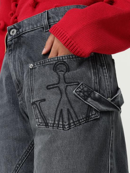 25FW JW앤더슨 트위스트 워크웨어 진 DT0102PG1745 929 Charcoal - JW ANDERSON