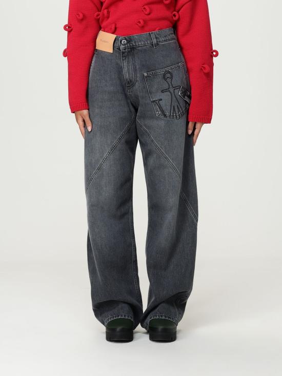 25FW JW앤더슨 트위스트 워크웨어 진 DT0102PG1745 929 Charcoal