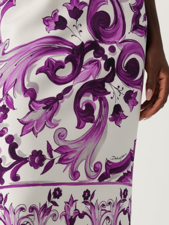 25FW 돌체앤가바나 미디 원피스 F6EAJTHPAEL IP3TN Violet - DOLCE & GABBANA