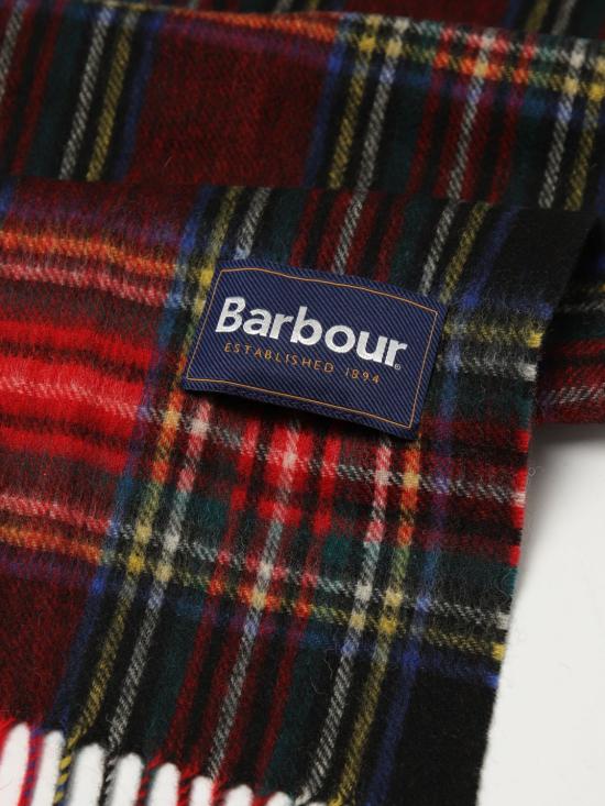 25FW 바버 뉴 체크 타탄 스카프 USC0137 BK71 Black 1 - BARBOUR