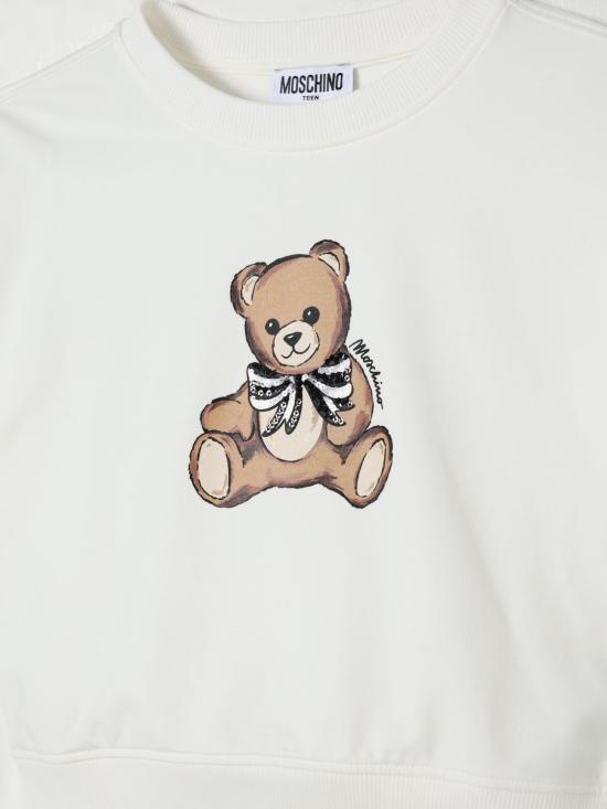 25FW [키즈] 모스키노 풀오버 HDF06GLDA16 10063 White - MOSCHINO