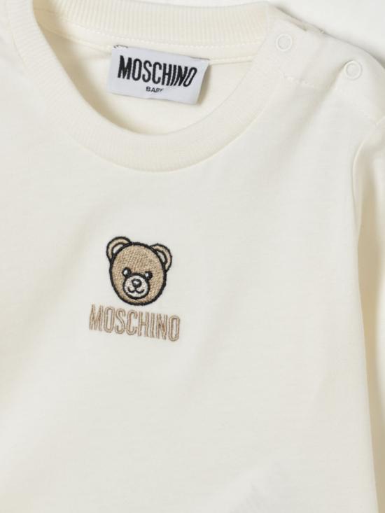 25FW [키즈] 모스키노 티셔츠 M9O00RLAA10 10063 White - MOSCHINO