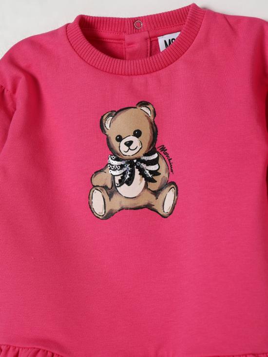 25FW [키즈] 모스키노 점프수트 MDV0CWLDA16 50541 Raspberry - MOSCHINO