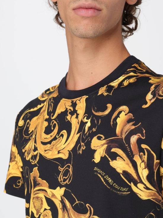 25FW 베르사체 반팔 티셔츠 79GAH6S0JS515 G89 Black - VERSACE