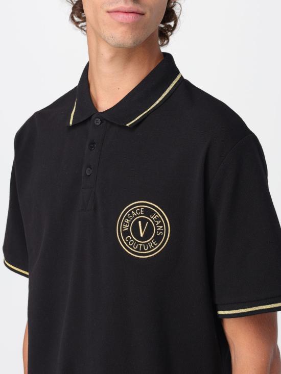 25FW 베르사체 폴로 티셔츠 79GAGT00CJ01T G89 Black - VERSACE