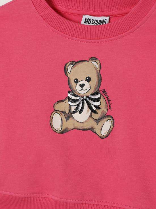 25FW [키즈] 모스키노 풀오버 HDF06GLDA16 50541 Raspberry - MOSCHINO