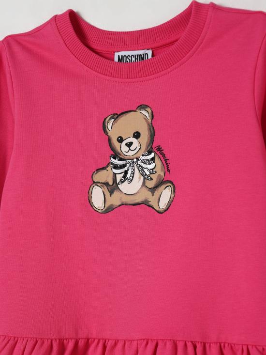 25FW [키즈] 모스키노 원피스 HDV0H7LDA16 50541 Raspberry - MOSCHINO