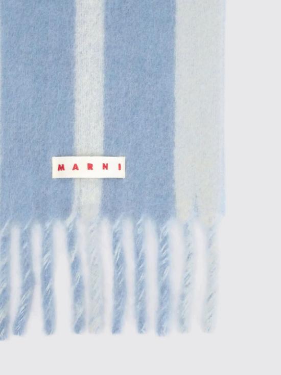 25FW 마르니 스트라이프 알파카 스카프 SCMC0138Y0 LOW09 Gnawed Blue - MARNI