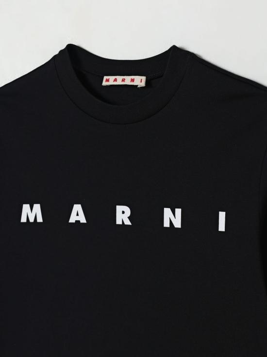 25FW [키즈] 마르니 티셔츠 M002MVM00RF 0M900 Black - MARNI