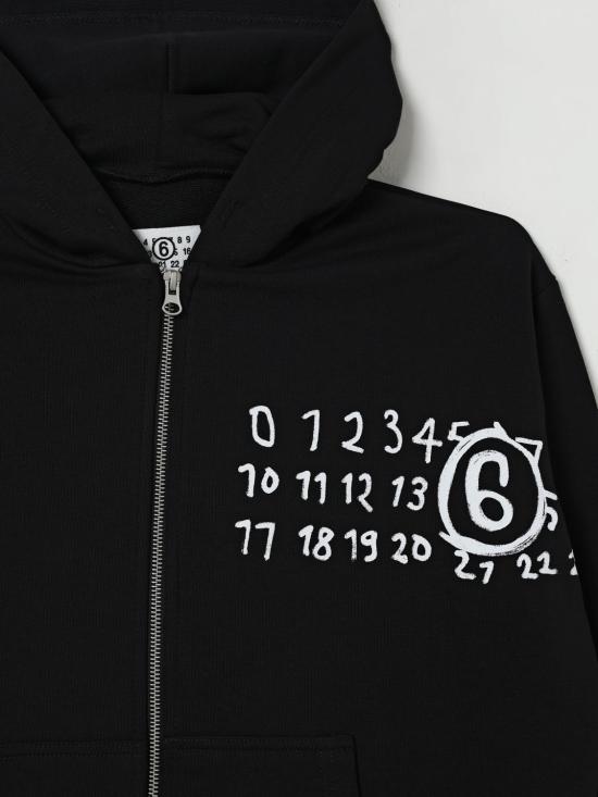 25FW [키즈] MM6 메종마르지엘라 풀오버 M60872MM02X M6900 Black - MM6 MAISON MARGIELA