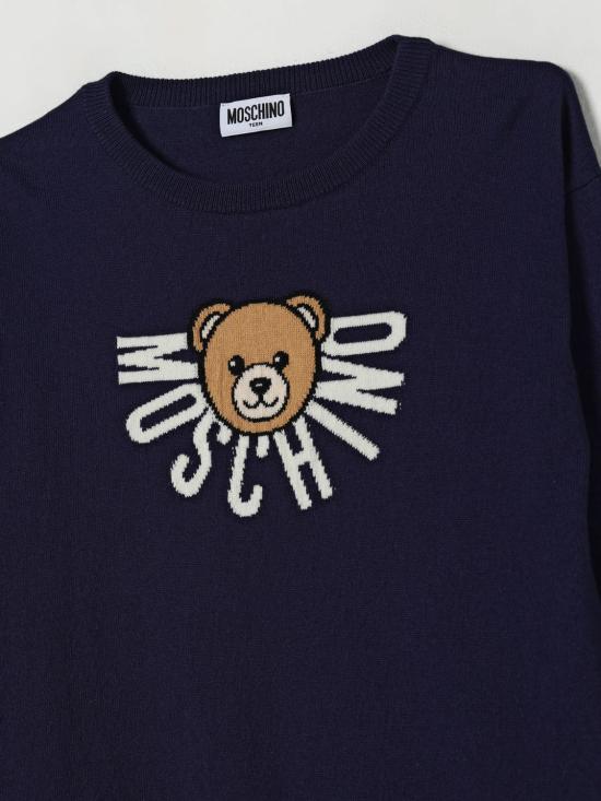 25FW [키즈] 모스키노 풀오버 HUW01ALHE43 40016 Blue - MOSCHINO