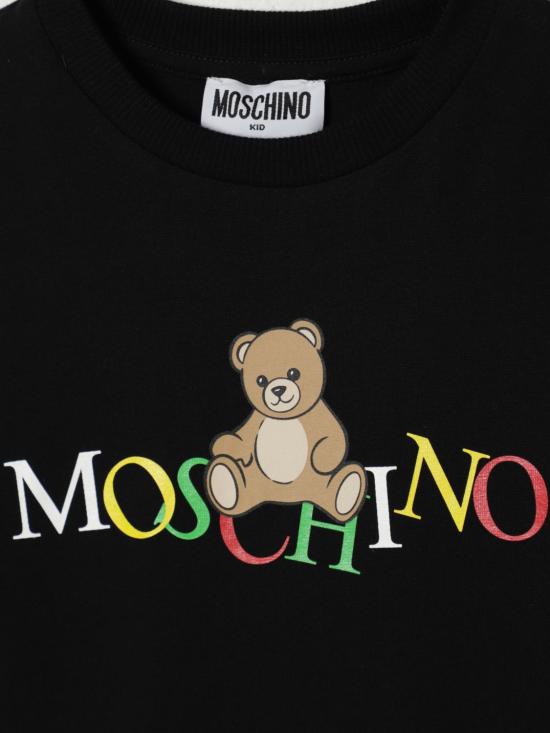 25FW [키즈] 모스키노 티셔츠 HPM05GLAA10 60100 Black - MOSCHINO